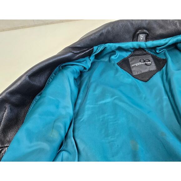 Outdoor Exchange Black Genuine Leather Jacket Belted Lined Coat Women's M - Picture 10 of 10